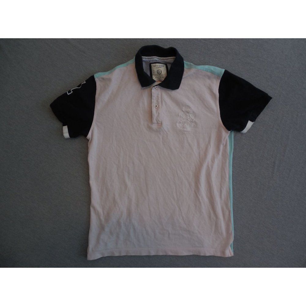 Studio Classic Polo Men‎ Sz M Sport Collection Short Sleeve Vintage Multicolor